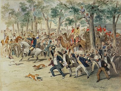 Abreise der Burke-und-Wills-Expedition, 1860 von Samuel Thomas Gill